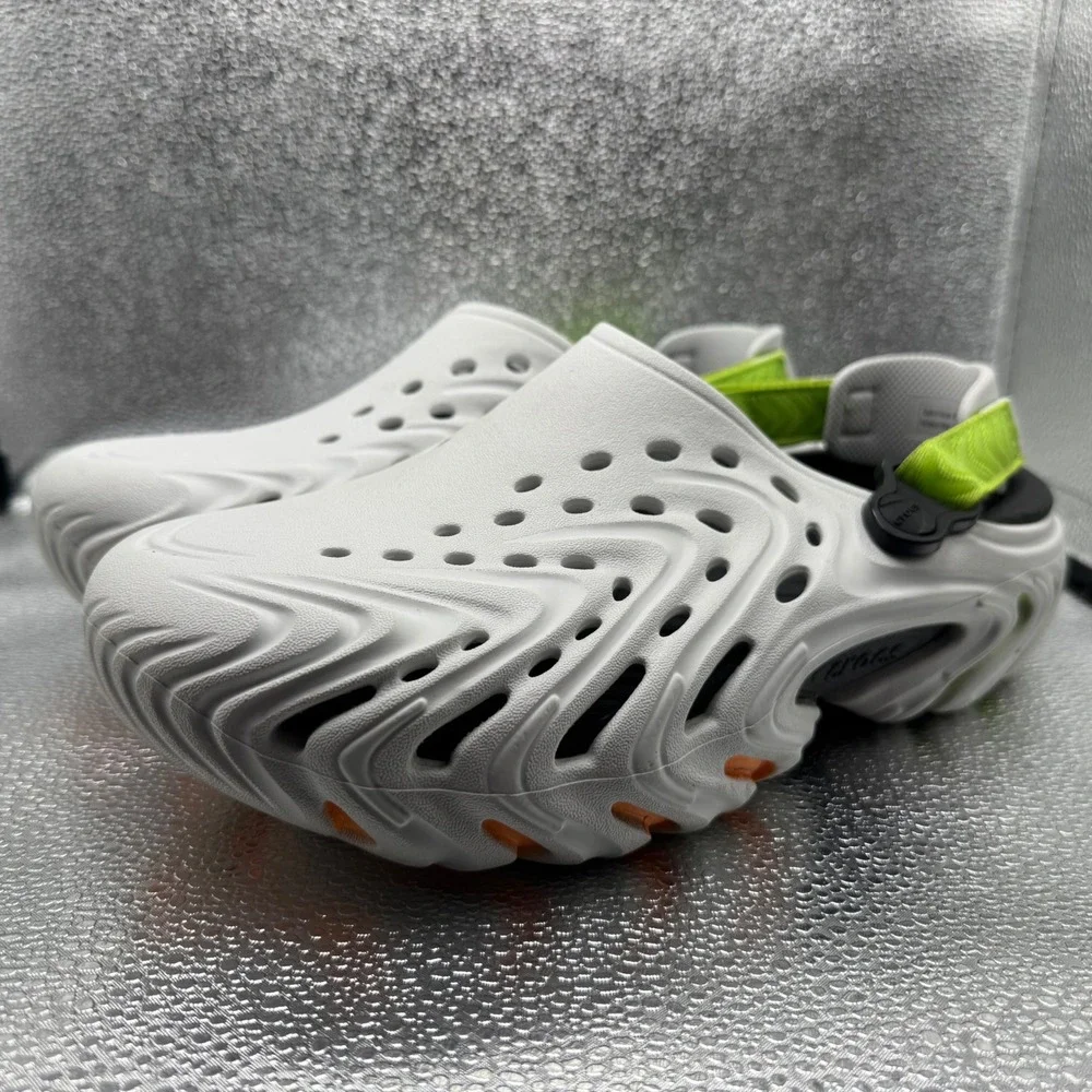 Size M10/W12 Crocs Echo Clog Unisex Stucco Excellent Sporty Lightweight Comfort